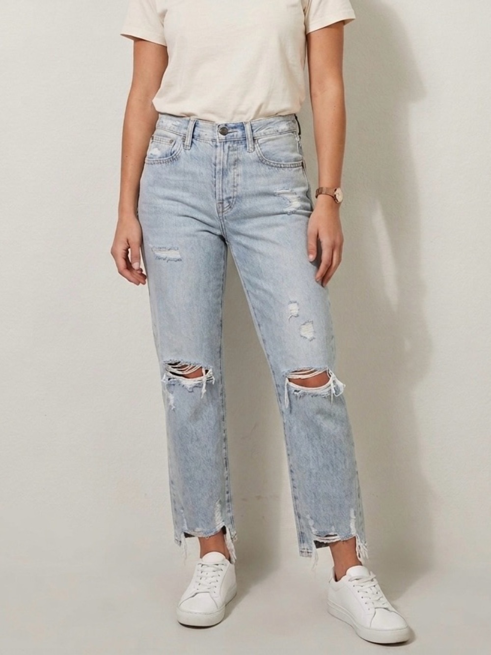 Pistola Charlie High Rise Straight in Shore Distresses Size 26 Jeans NWT